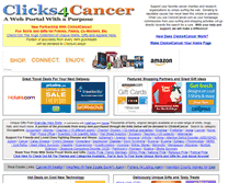 Tablet Screenshot of clicks4cancer.com